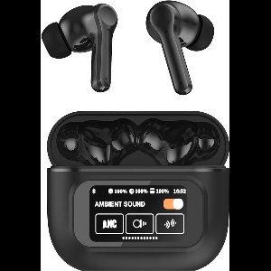 Xssive TWS16 Draadloze Oordopjes met Touch Display - Bluetooth 5.4 - Noise Cancelling - Geschikt voor Apple iPhone Oortjes Draadloos - Zwart