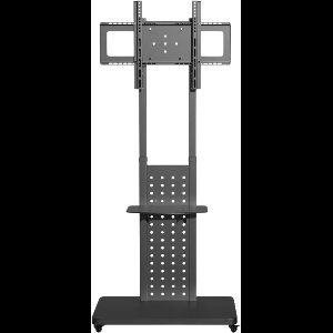 TV vloerstandaard verrijdbaar - Ook Verticaal - Voor 32"-65" inch - Standaard statief universeel - In hoogte Verstelbaar - Zwart