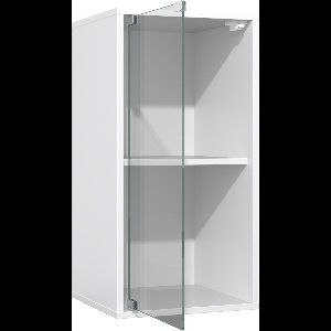 Vinyl lp platen opbergkast - opbergen lp vinyl platen - met deur - 2 vakken