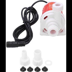 DC 12V Submersible Pump (1000 L/h, 10 W), Ultra Quiet Water Pump, High Flow Pump, Frequency, Tailless Conversion Amphibian Pump for Home, Pond Basin, Fountains
