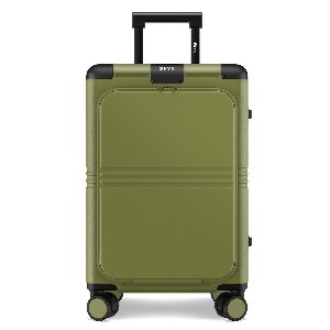 ONYX Hybrid Pro Handbagage Koffer met Voorvak 38 Liter - Gerecycled Polycarbonaat en Ritsloos Design - Reiskoffer met TSA slot en Spinner wielen - Lichtgewicht Trolley met Laptopvak - Olive Green