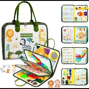 Solacis Montessori activiteitenboek - Busy Board - Activiteitenbord - Activity board - Sensorisch speelgoed - Must have voor uw kind!