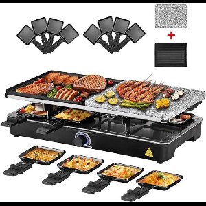 SCH® Gourmetstel 8 personen - Gourmetstellen - Gourmet - Zwart - ‎45cm x 35cm x 15cm