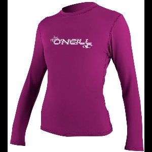 O´neill Wetsuits Basic Skins Sun Dames Rash Guard Met Lange Mouwen Paars 2XL Vrouw