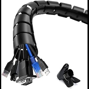 PolkaHome Kabelorganisator Set - 10m Flexibele Kabelhuls met Clip voor Netjes Thuis