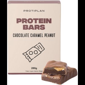 Protiplan - Protein Bars Chocolate Caramel Peanut - 7 x 40 g - Low carb - Eiwitrepen