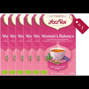 Yogi Tea Womens Balance - Biologische Thee - 6x17 Stuks - 102 Theezakjes - Cafeïnevrij - Kruidenthee - Ayurveda - NL-BIO-01