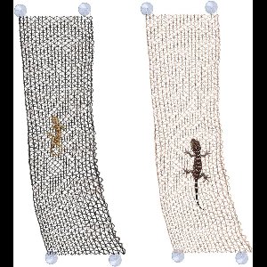 Zeynomax - Hangmat 2 stuks voor reptielen - 215 x 91 cm - geschikt voor kameleon, hagedissen, gekko's en slangen - in zwart en abrikoos