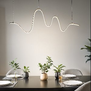 Design hanglamp Linea in kronkelvorm met 3-staps dim