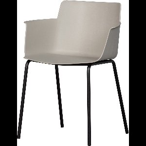 WOOOD Foppe Eetkamerstoel - Kunststof/Metaal - Mist - 80x53x55