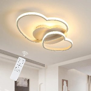 Plafondlamp Hartjes - LED Verlichting - Babykamer - Kinderkamer - Sfeervolle Verlichting - Dimbaar - Wit