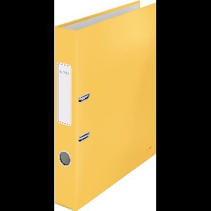 Leitz Cosy 180° A4 Ordner met Rugetiket - 2-Rings met Zacht Oppervlak - Rugbreedte Van 50mm - Warm Geel