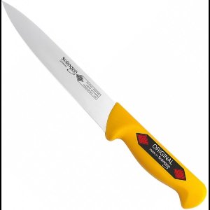 Eikaso Solingen Vleesmes met Stijf Lemmet 18 cm – Geel Handvat – Roestvrij Staal