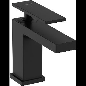 hansgrohe Tecturis E - Wastafelkraan - Ééngreeps bediening - CoolStart energiebesparend - Met trekwaste - 80mm maat - Mat Zwart
