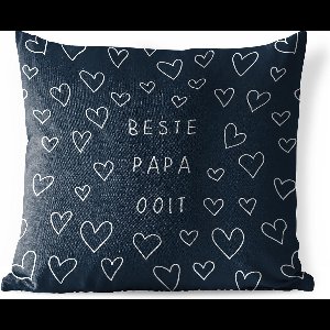 Sierkussen Buiten - Papa - Quote - Vaderdag - Beste papa ooit - Spreuken - 60x60 cm - Weerbestendig - Vaderdag cadeautje - Cadeau voor vader en papa