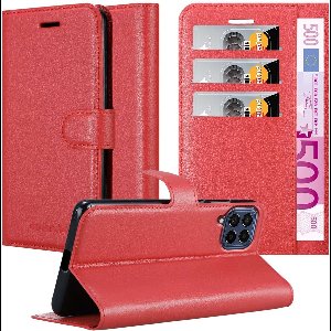 Cadorabo Hoesje geschikt voor Samsung Galaxy M53 5G in KARMIJN ROOD - Beschermhoes met magnetische sluiting, standfunctie en kaartvakje Book Case Cover Etui