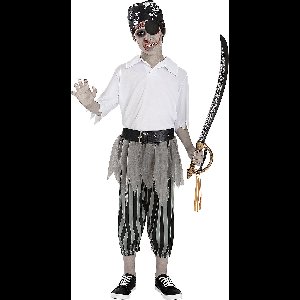 FUNIDELIA Zombie Piraat Kostuum Voor voor jongens - Maat: 97 - 104 cm - Zwart