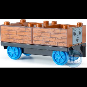 Trein wagon onderstel met bruine containers