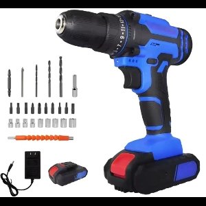 Accuboormachine 21V - Elektrische Schroefboormachine - 1500mAh Accu - 45Nm - 2 Snelheden - 25+1 Koppelstanden