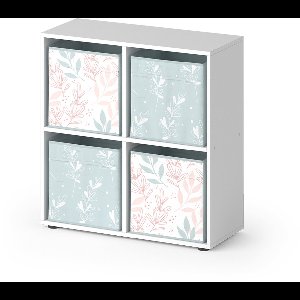 Vicco Tetra Ruimteverdeler – 72.6 x 72 cm met 4 vouwboxen opt.1 Wit