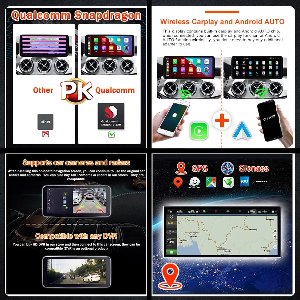 Android 13 Autoradio – Navigatiesysteem – Multimedia Speler – Touchscreen Auto Radio – 10,25 Inch Display – Snapdragon 8-Core Processor – Draadloze CarPlay & Android Auto