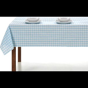 Rechthoekig tafelkleed Vichy-ruit blauw 140x180 cm – geschikt voor binnen en buiten