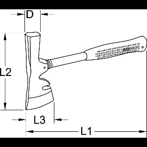 KS TOOLS Stukadoorsbijl met glasvezel steel 600g - 142.2013