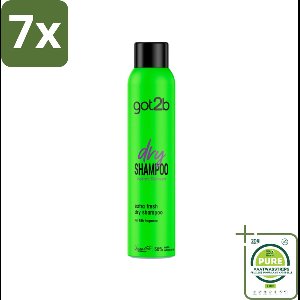 7 x Got2B - Droogshampoo - Extra Fresh - 200 ml - Grootverpakking - Droog Haar - Fris Haar - Droogshampoo - Haarkleur - Haargeur