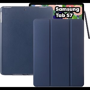 Tablet Hoes + Standaardfunctie - Geschikt voor Samsung Galaxy Tab S7 Hoes - 11 inch (2022) - Donker Blauw
