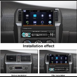 DIN draadloze CarPlay autoradio met intrekbaar touchscreen EQ, draadloze Android Auto autoradio 7 inch Bluetooth, Mirror Link TF/USB/Type-C + achteruitrijcamera