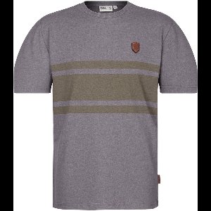 Naketano T-Shirt Haschisch in der Blutbahn 1800-0045 Dark Grey Melange/Olive Melange-XXL