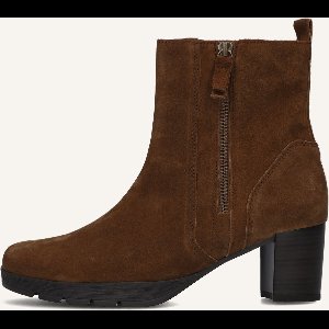 Gabor 073 Enkellaarsjes - Enkelboots met rits - Dames - Cognac - Maat 41