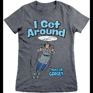 Inspector Gadget Damen T-Shirt I Get Around Girly Tee CPLG-5-IG001-H60-4 DarkHeather-XXL