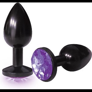Bejeweled Annodized Stainless Steel Plug - Violet