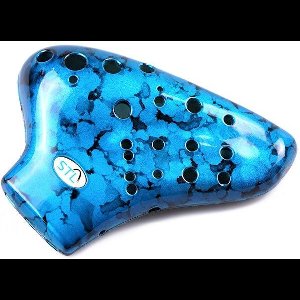 STL Triple Ocarina - 3 Octave Range - Plastic - C Major (Blue)