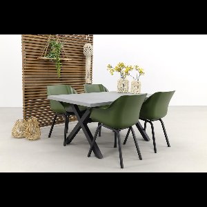 Hartman Sophie Element Mosgroen/Verona black 160 cm. tuinset - 5-delig