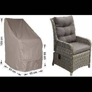Raffles Covers Tuinstoelhoes - 65 x 65 H: 105 cm - RADJC65 - Waterdicht - Ademend - UV-bestendig - Elastisch rijgkoord - Beschermhoes tuinmeubelen