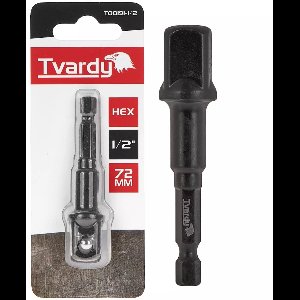 Tvardy Impact adapter - 1/2" HEX - 75mm lengte - robuust en duurzaam