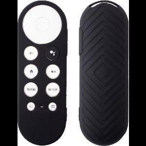 Ibley Beschermhoes voor Chromecast HD/4K Afstandsbediening (2020 en nieuwer) – Zwart – Siliconen Remote Case