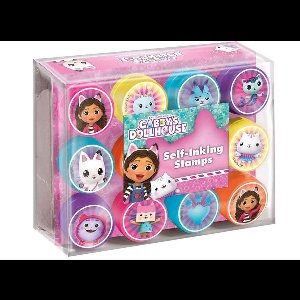 Gabby's Dollhouse Self-Inking Stamps - Gabby's Poppenhuis - Gabby's Poppenhuis Stempels - Totum - 12 Stempels - Zelf-inktende Stempels - Creatief Speelgoed - Stempelen voor Kinderen - Knutselen voor Meisjes - Vanaf 4 jaar - Creatief Kado - Cadeau voo