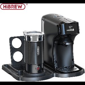 HiBrew H1B Koffiezetapparaat 20 Bar – Espressomachine – Inclusief Hibrew M1A Melkopschuimer & BK Tray – Geschikt voor Espresso, Cappuccino & Latte