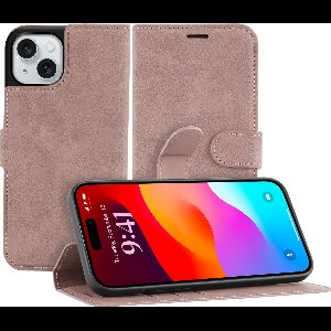 Cazy Hoesje geschikt voor iPhone 15 Hoesje met Pasjeshouder - Premium Bookcase - Roze