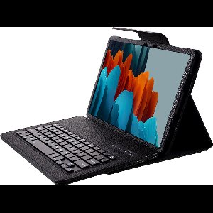 Cazy Tablet Hoes met Toetsenbord geschikt voor Samsung Galaxy Tab S8 / Tab S7 - QWERTY Bluetooth Keyboard Case - Zwart