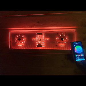 Saunia - Led - Thermo-, Hygrometer & Zandloper - Full Color - Afstandsbediening