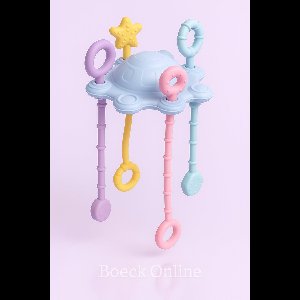 BOECK Pull String Activity Toy – Food-Grade Siliconen Sensorisch Speelgoed – Activiteiten Speelgoed voor Dreumes (18 maanden)