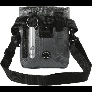 Inovra Plus - Hondenlekkernijstas met voederzak voor honden - handige traktatiezak voor hondentraining - inclusief poepzakdispenser en hondenfluitje - 18 x 14 cm - grijs