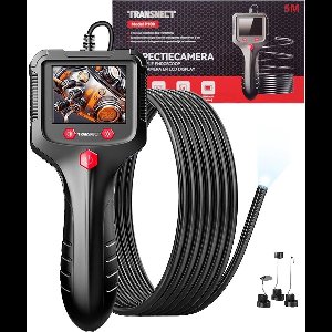 TRANSNECT - Endoscoop Inspectie Camera met scherm 5M - 1080p HD - IP66 Waterdicht - 2.4 inch scherm - Zwart