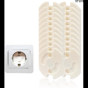 RFWR® 20 Stuks Kinderstopcontactbeveiliging met Draaimechanisme - Veilige Stekkerbescherming voor Baby's en Kinderen - Universeel Voor Thuis en Op Reis