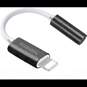 Xtabarya 8 pin naar Jack Adapter oortjes (3.5mm) female kabel Geschikt Voor Iphone - 12 cm - Zwart