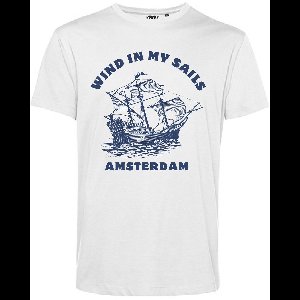T-shirt Wind In My Sails | Sail 2025 fan | Amsterdam Souvenir | Wit | maat XXL